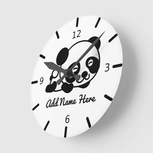Aangepaste Panda- Ronde Klok (Hoek)