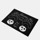 Aangepaste Panda Welkom Mat toevoegen naam wissen (Schuin)