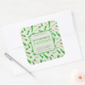 Aangepaste Pandan-was-smeltende vierkante sticker (Envelop)