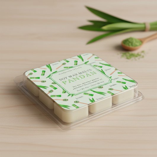 Aangepaste Pandan-was-smeltende vierkante sticker
