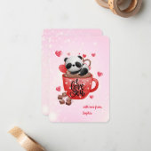 Aangepaste pandemie in een Mok waar ik dol op ben Notitiekaartje (Voorkant / Achterkant in situ)