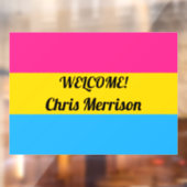 Aangepaste Pansexual Flag Pride Maand Venster Clin Raamsticker (Vel 2)
