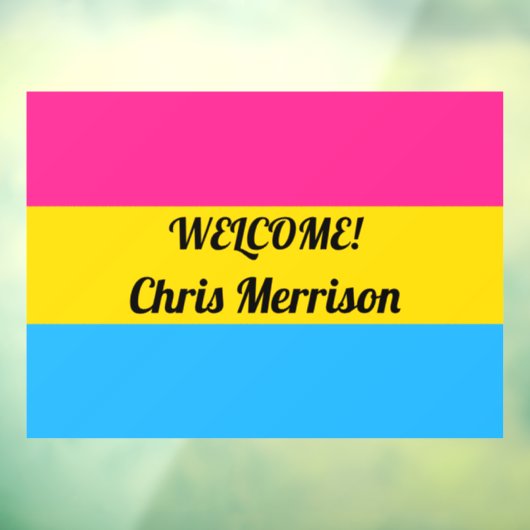 Aangepaste Pansexual Flag Pride Maand Venster Clin Raamsticker (Vel 3)