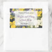 Aangepaste Pansy en Violets Zeep of Craft Stickers (Tas)