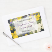 Aangepaste Pansy en Violets Zeep of Craft Stickers (Envelop)