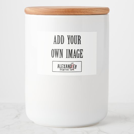 Aangepaste panterbus voedselcontainer etiket (Voorkant)