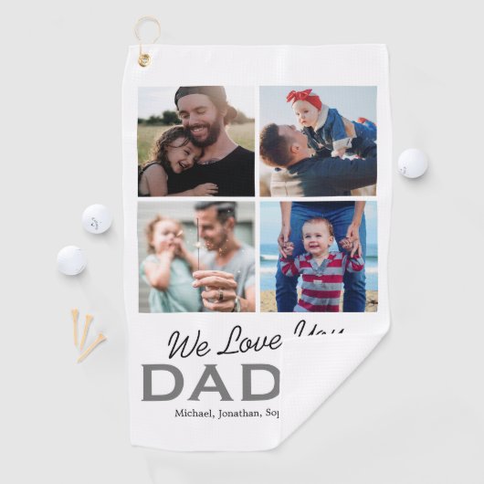 Aangepaste pap foto golfhanddoek (Insitu)