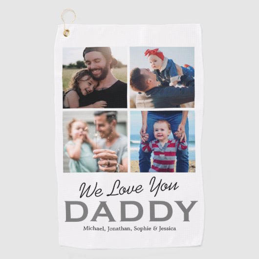 Aangepaste pap foto golfhanddoek (Voorkant)