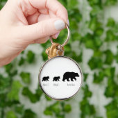Aangepaste Papa Beer Baby Beer Naam Sleutelhanger (Hand)