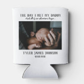 Aangepaste papa foto eerste Vaderdag Blikjeskoeler (Achterkant)