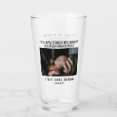 Aangepaste papa foto eerste Vaderdag Glas (Achterkant)