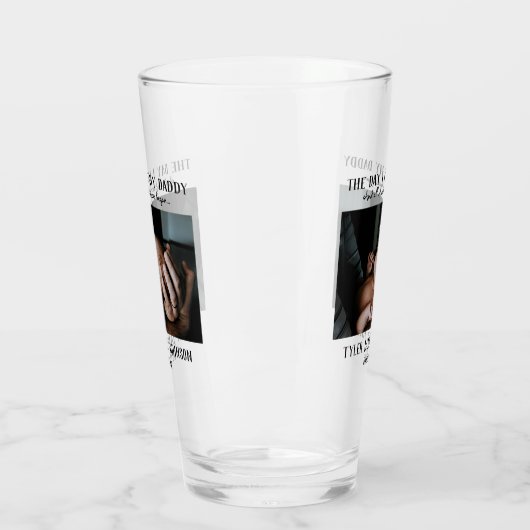 Aangepaste papa foto eerste Vaderdag Glas (Links)