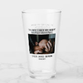 Aangepaste papa foto eerste Vaderdag Glas (Voorkant)