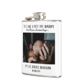 Aangepaste papa foto eerste Vaderdag Heupfles (Links)