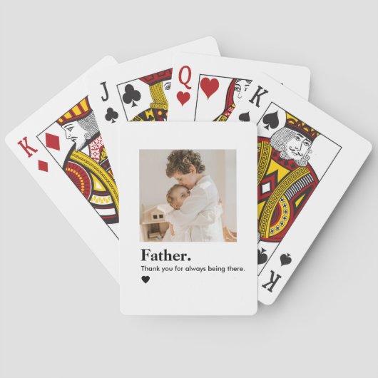 Aangepaste papa-foto | vaderdag pokerkaarten (Achterkant)