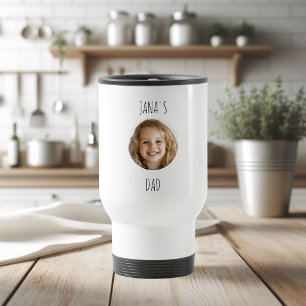 Aangepaste papa Gepersonaliseerde Gezichtsfoto Reisbeker