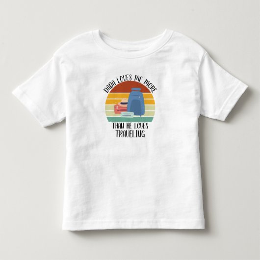 Aangepaste Papa houdt meer van mij dan van reizen Kinder Shirts (Voorkant)
