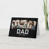 Aangepaste papa ingesteld 1e Vaderdag 3 foto Kaart (Voorkant)