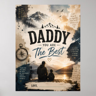 Aangepaste Papa Je Bent De Beste Poster