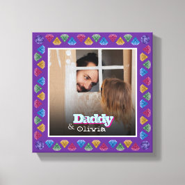 Aangepaste Papa & Me Fotoherinnering – gepersonali Canvas Afdruk