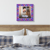 Aangepaste Papa & Me Fotoherinnering – gepersonali Canvas Afdruk (Insitu (Slaapkamer))