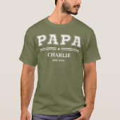 Aangepaste papa naam Vaderdag Gepersonaliseerde Gi T-shirt (Voorkant)