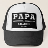 Aangepaste papa naam Vaderdag Gepersonaliseerde Gi Trucker Pet (Voorkant)