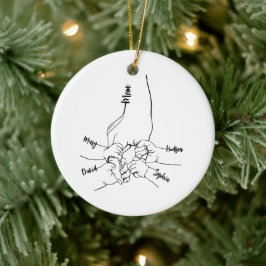 Aangepaste papa of mama met Kind namen gepersonali Keramisch Ornament