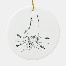 Aangepaste papa of mama met Kind namen gepersonali Keramisch Ornament