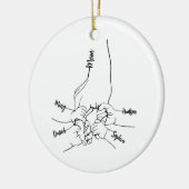 Aangepaste papa of mama met Kind namen gepersonali Keramisch Ornament (Links)