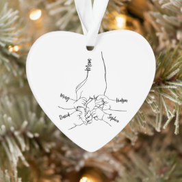 Aangepaste papa of mama met Kind namen gepersonali Ornament