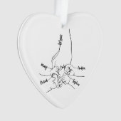 Aangepaste papa of mama met Kind namen gepersonali Ornament (voorkant)