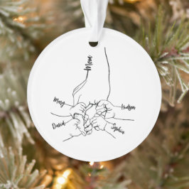 Aangepaste papa of mama met Kind namen gepersonali Ornament