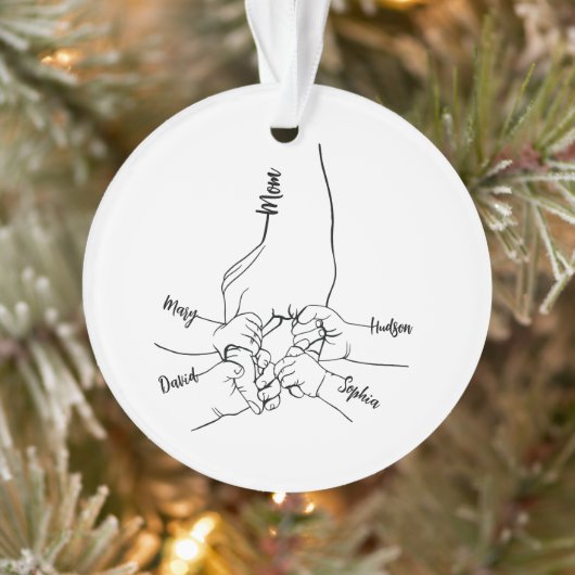 Aangepaste papa of mama met Kind namen gepersonali Ornament (Boom)