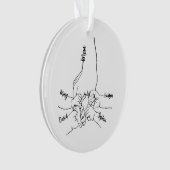 Aangepaste papa of mama met Kind namen gepersonali Ornament (voorkant)