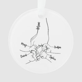 Aangepaste papa of mama met Kind namen gepersonali Ornament