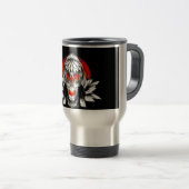 Aangepaste papa op Design Art Coffee Cup Reisbeker (Voorkant rechts)