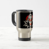 Aangepaste papa op Design Art Coffee Cup Reisbeker (Voorkant links)