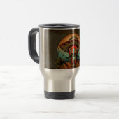 Aangepaste papa op Design Art Coffee Cup Reisbeker (Voorkant links)