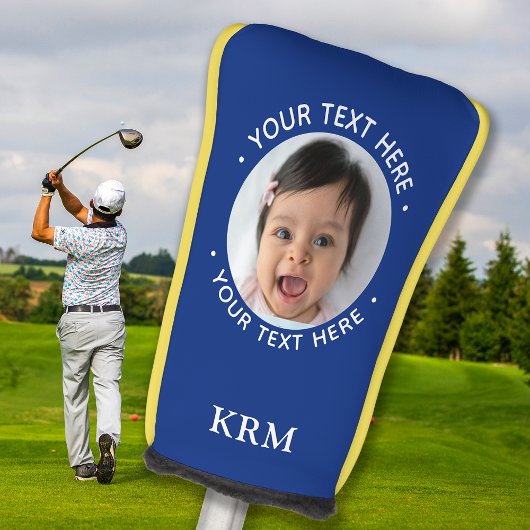 Aangepaste papa opa familie foto sportieve monogra golfheadcover
