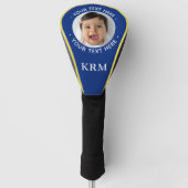 Aangepaste papa opa familie foto stijlvolle monogr golfheadcover (Voorkant)