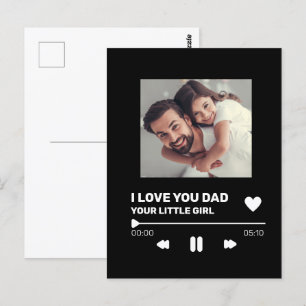 Aangepaste papa Record Display Gift Vaderdag Kaart