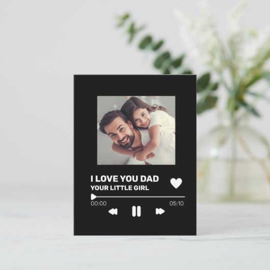 Aangepaste papa Record Display Gift Vaderdag Kaart (Staand voorkant)