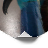 Aangepaste papegaai Afbeelding Liefde tekst Foto V Afdruk (Hoek)