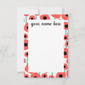 Aangepaste papegaaibloemen notiecards bedankkaart (Voorkant)