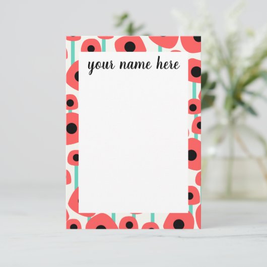 Aangepaste papegaaibloemen notiecards bedankkaart (Staand voorkant)