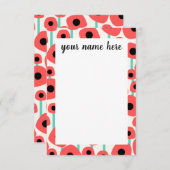 Aangepaste papegaaibloemen notiecards bedankkaart (Voorkant / Achterkant)