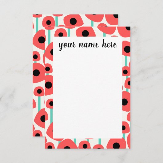 Aangepaste papegaaibloemen notiecards bedankkaart (Voorkant / Achterkant)