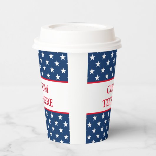 Aangepaste papierbekertjes met Amerikaanse stervla Papieren Bekers (Links)