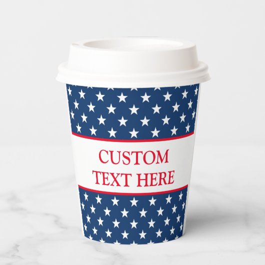 Aangepaste papierbekertjes met Amerikaanse stervla Papieren Bekers (Achterkant)